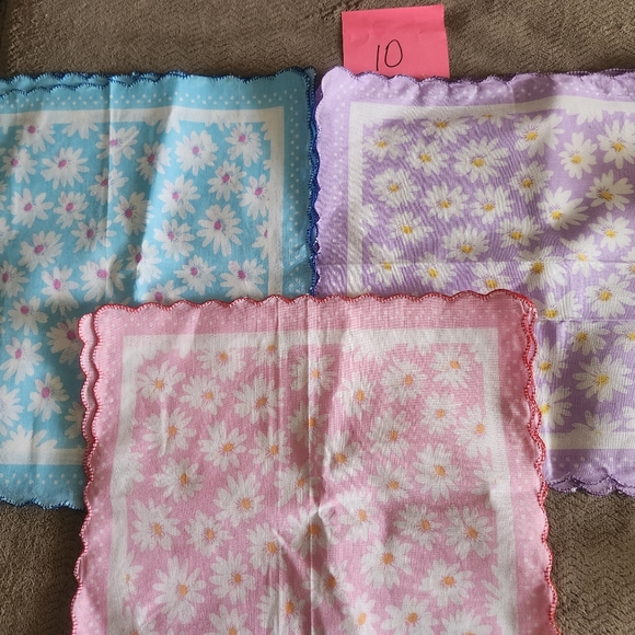 Women's Vintage Floral Print Cotton 48 Handkerchiefs Bulk - Picture 6 of 11